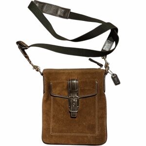 Coach Brown Suede Crossbody Bag